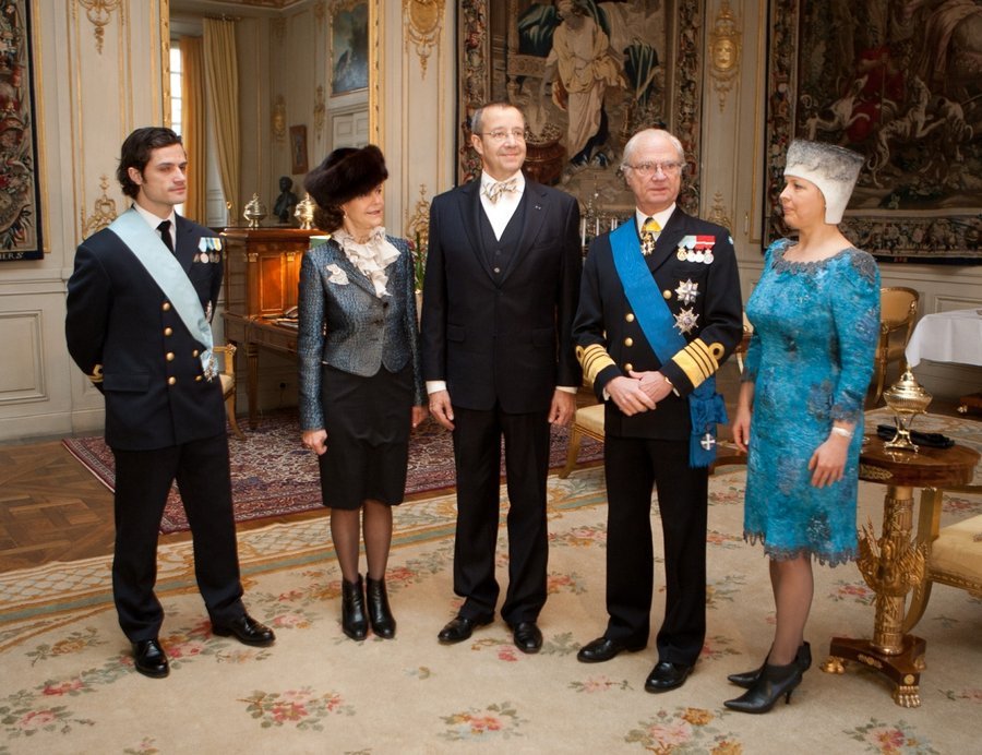 ФОТО: Президента Ильвеса с супругой приняли во дворце короля Швеции